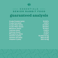 Oxbow Essentials Rabbit Food, Senior, Made Alfalfa for Rabbit, Vitamin & Mineral Rich Pet Pellets, Small Animal Pet Products, Bunny Food, Made in USA, High Fiber, 8 lb. Bag