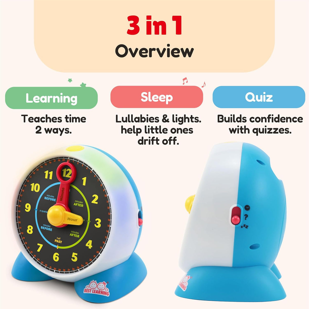BEST LEARNING Learning Clock, Talking Teaching Clock for Kids - image 3