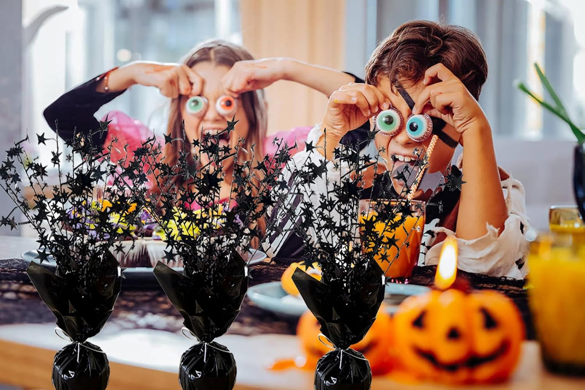 FUBININA Birthday Party Centerpieces Table Decorations Metallic Foil - Black - image 2
