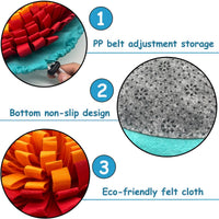Dog Snuffle-Mat Slow-Feeder-Bowl - Tricolor - image 4