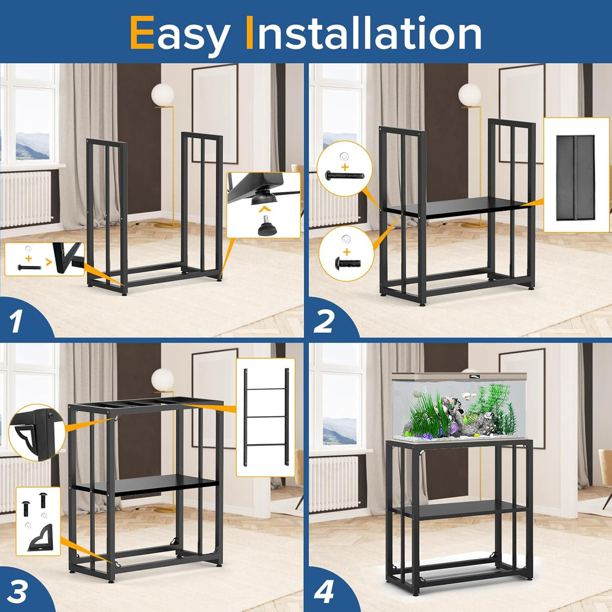 TOCRETOARE Fish Tank Stand 40 Gallon - 31.5"x16.7"x29.1" - image 4