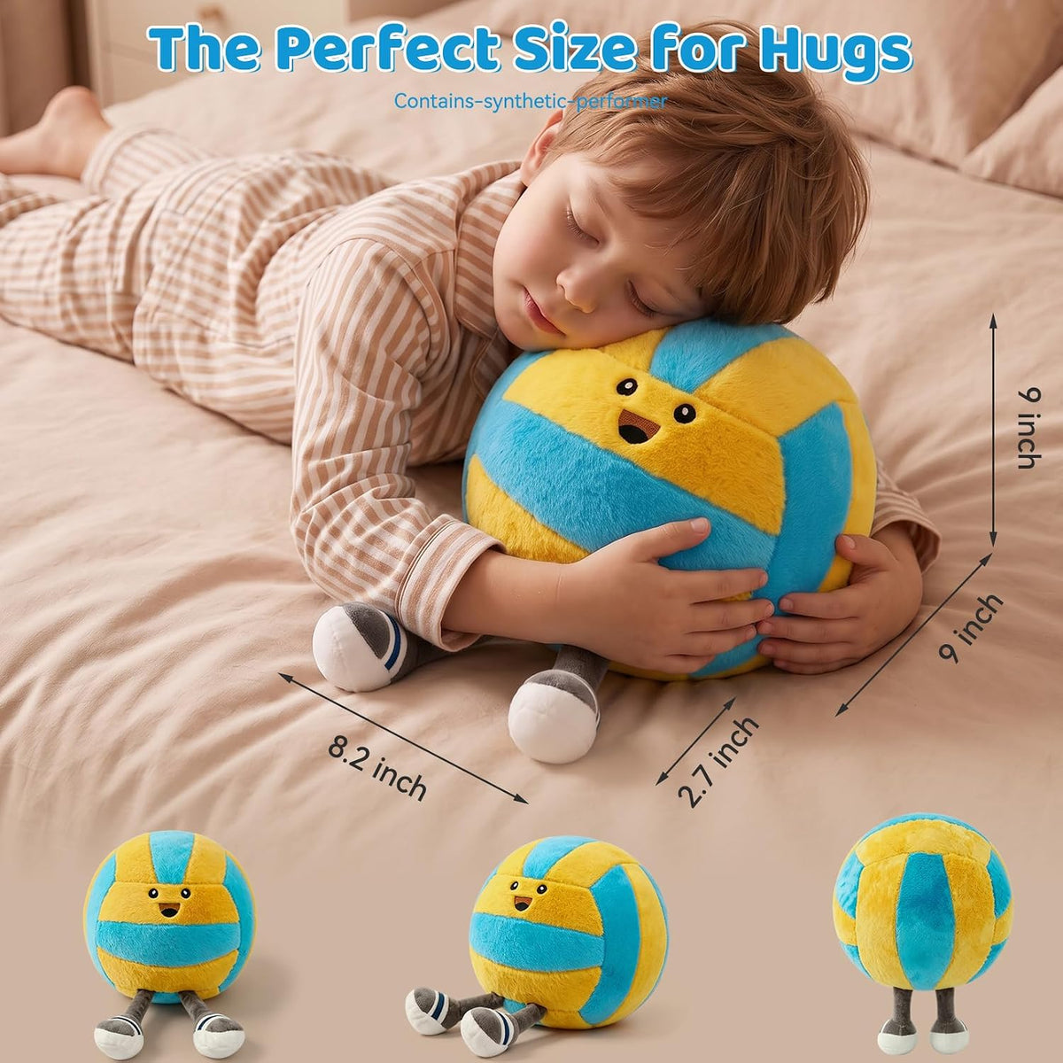 KUCCO-PILLOW 11 inch soccer ball plush pillow with two little legs - view 13
