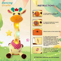 Emoin Adjustable Volume Control Dancing Cactus Toy Talking Cactus Toy - Dancing giraffe toy - image 3
