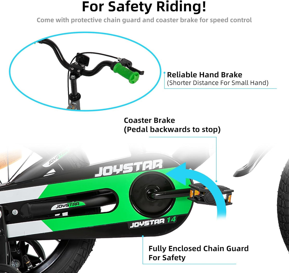 JOYSTAR New Berry Kids Bike for Boys and Girls Ages 3-10Y – Fun for Kids & Family - Green / 12 Inch Wheels - image 3