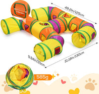 H-4-Way Collapsible Cat Tunnels for Kittens Indoor Entertainment - image 2