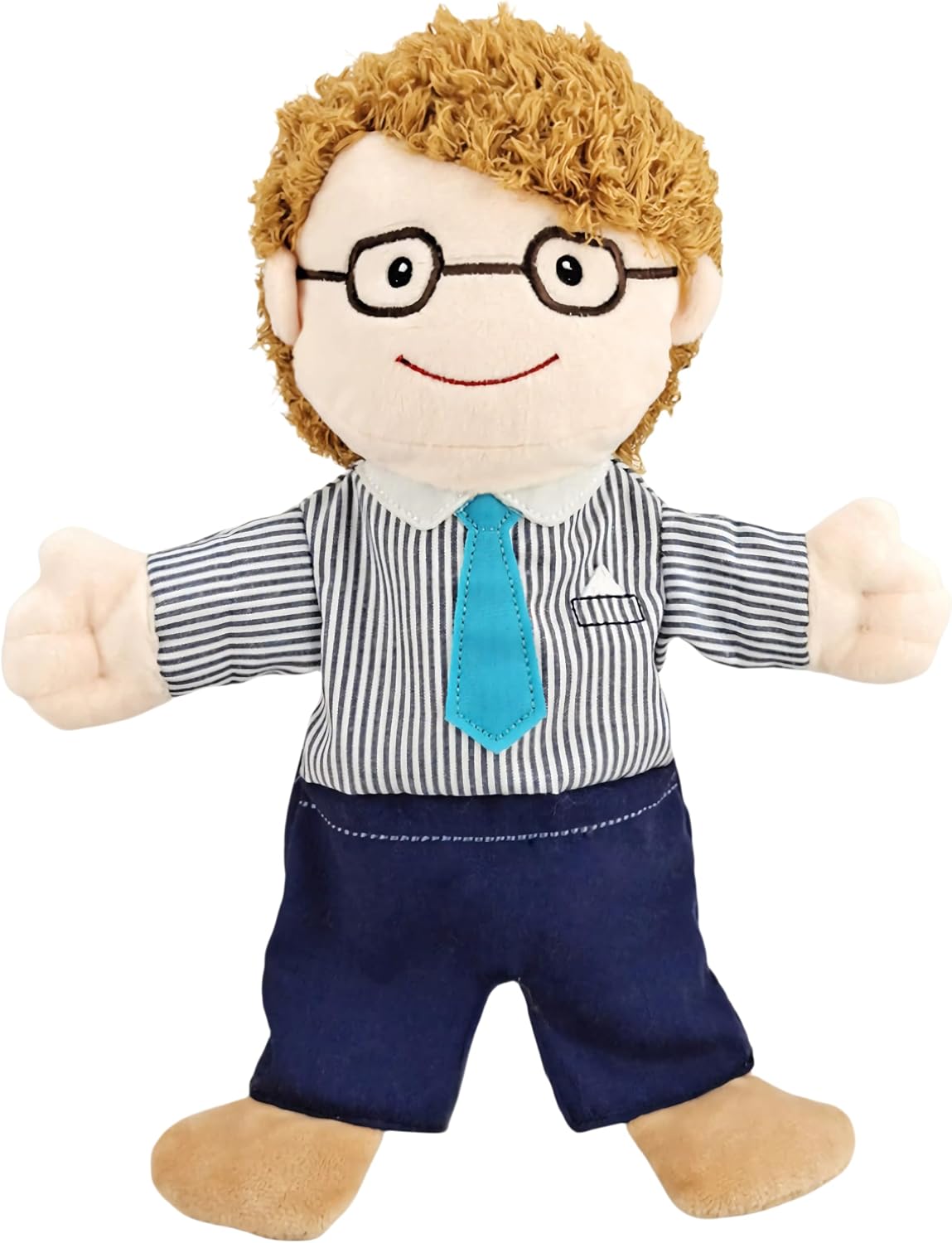 Family Hand Puppets for Kids, Includes Grandpa, Grandma, Dad - Whole Body Dad