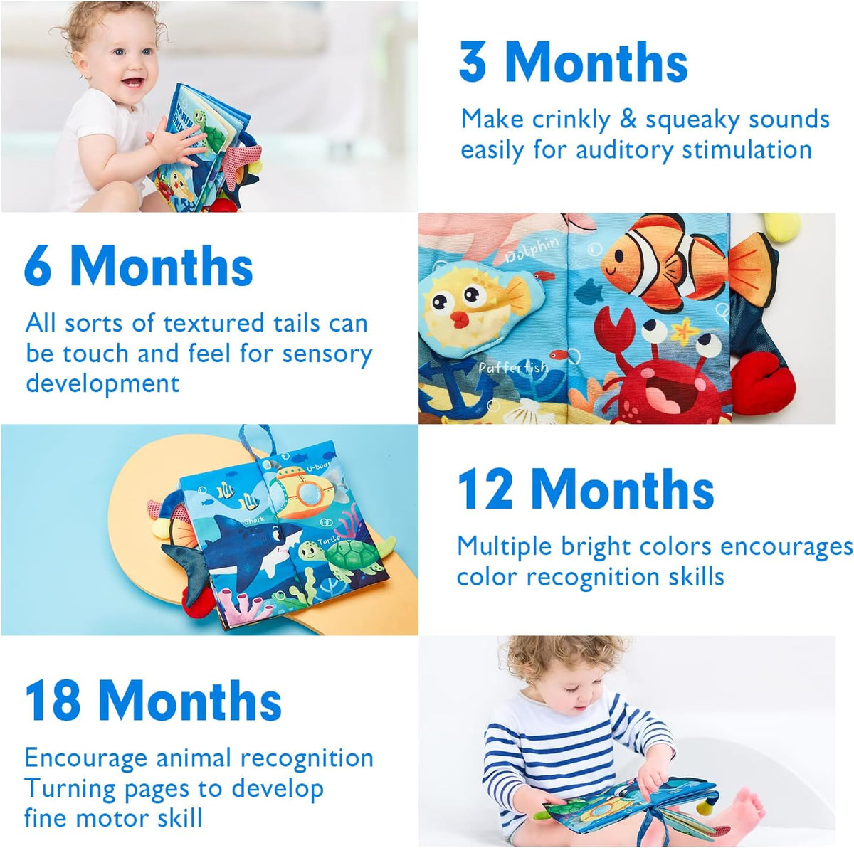 hahaland Baby Books 0-6 Months - Marine Animals - image 4