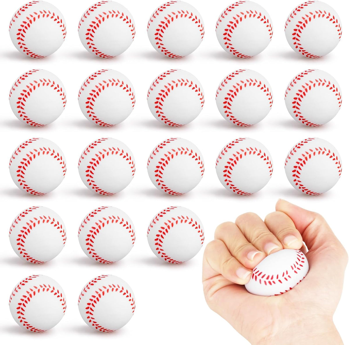 Hxezoc 20 mini baseball stress balls made of soft foam - view 5