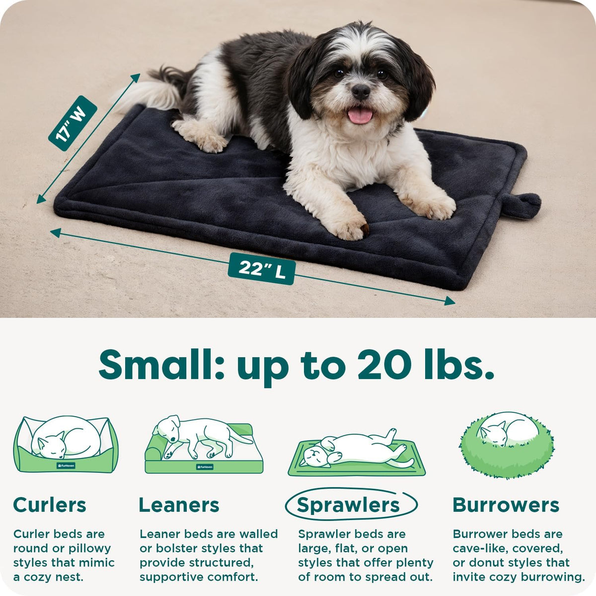 FurHaven ThermaNAP Self Warming Cat Mat - Small - 22"L x 17"W / Black - image 3