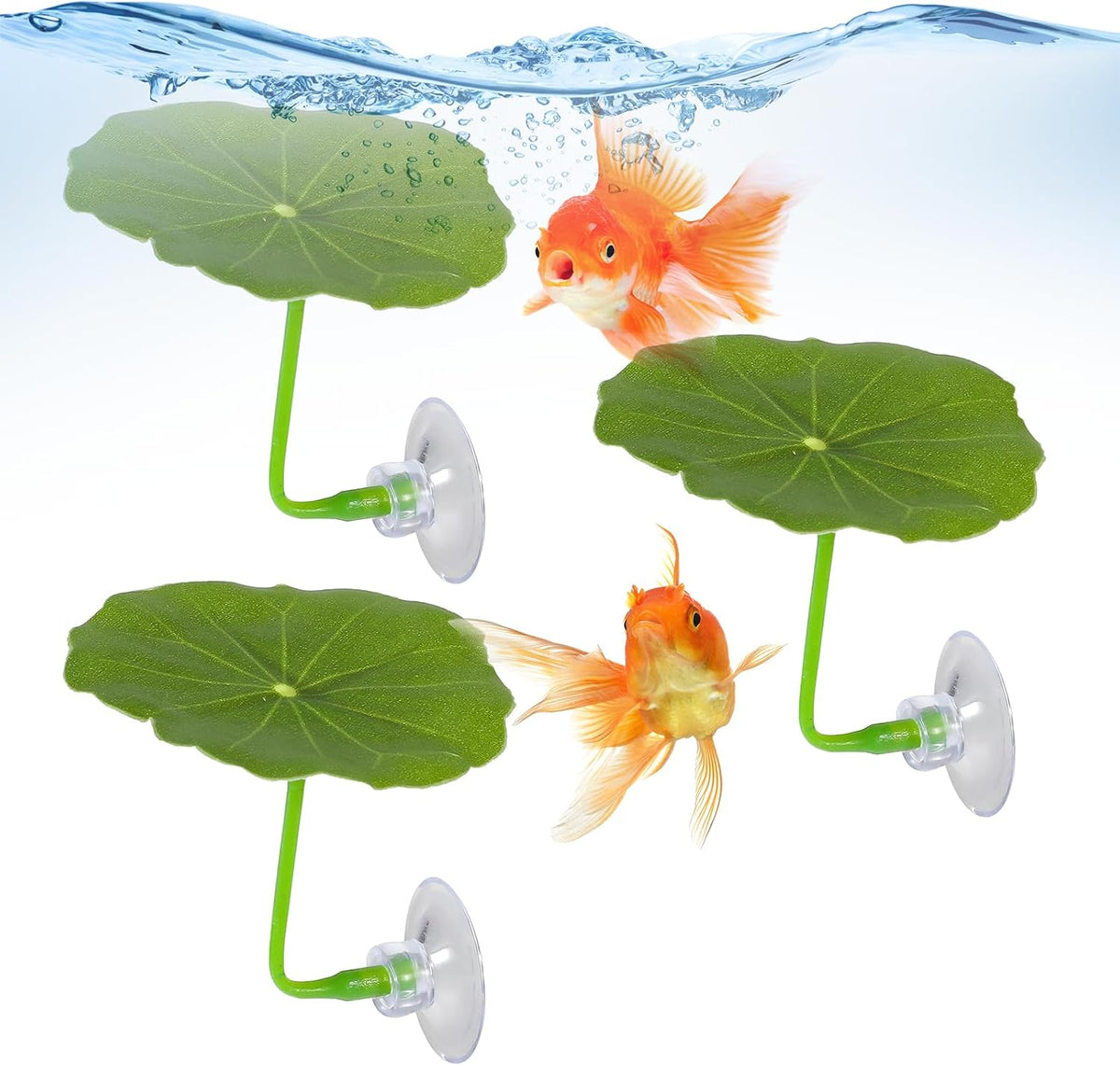 3 Pcs Betta Fish Leaf Hammock Soft Aquarium Decor Plastic Plants - lotus leaf