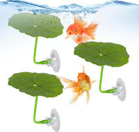 3 Pcs Betta Fish Leaf Hammock Soft Aquarium Decor Plastic Plants - lotus leaf