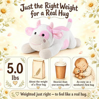 gnomantic Turtle Weighted Stuffed Animals, Plush Pillow for Kids – Fun for Kids & Family - Pink Cow / Large / Cow - image 3