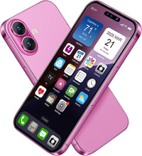Mearar pink rainbow dummy phone model with aluminum frame, sized like a Phone 16