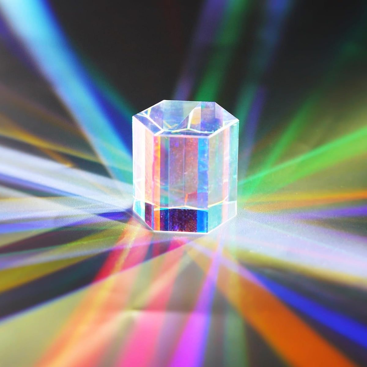 1.2'' Optical Glass RGB Dispersion Prism X-Cube for Physics Teaching - 30mm Hexagonal prism