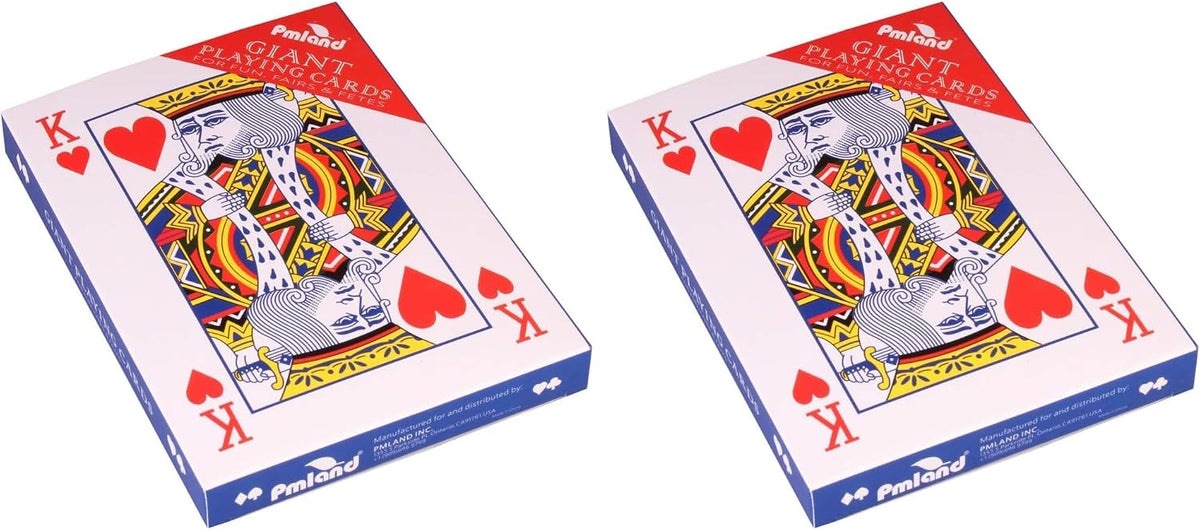 PMLAND 5x7 Giant Jumbo Playing Cards Large Poker for Seniors - 5 inches x 7 inches (Pack of 2)