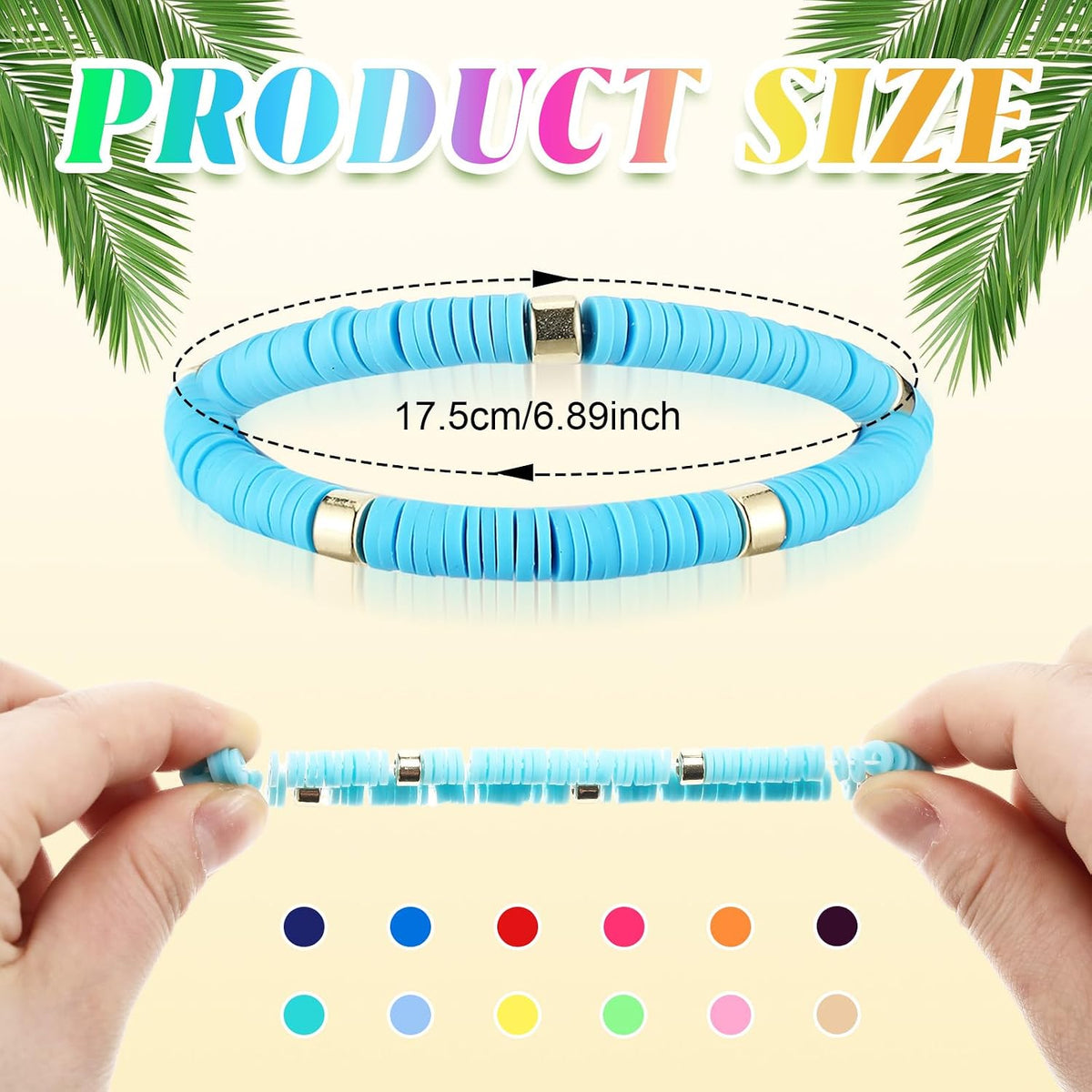 Ecation beaded friendship bracelets bulk set of 96 acrylic bead bracelets with glow letter beads - view 10