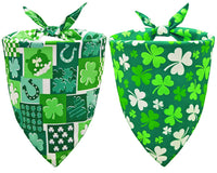 2PCS Christmas Dog Bandanas – Red and Green Plaid with Tassels - BIG FRENCHIES