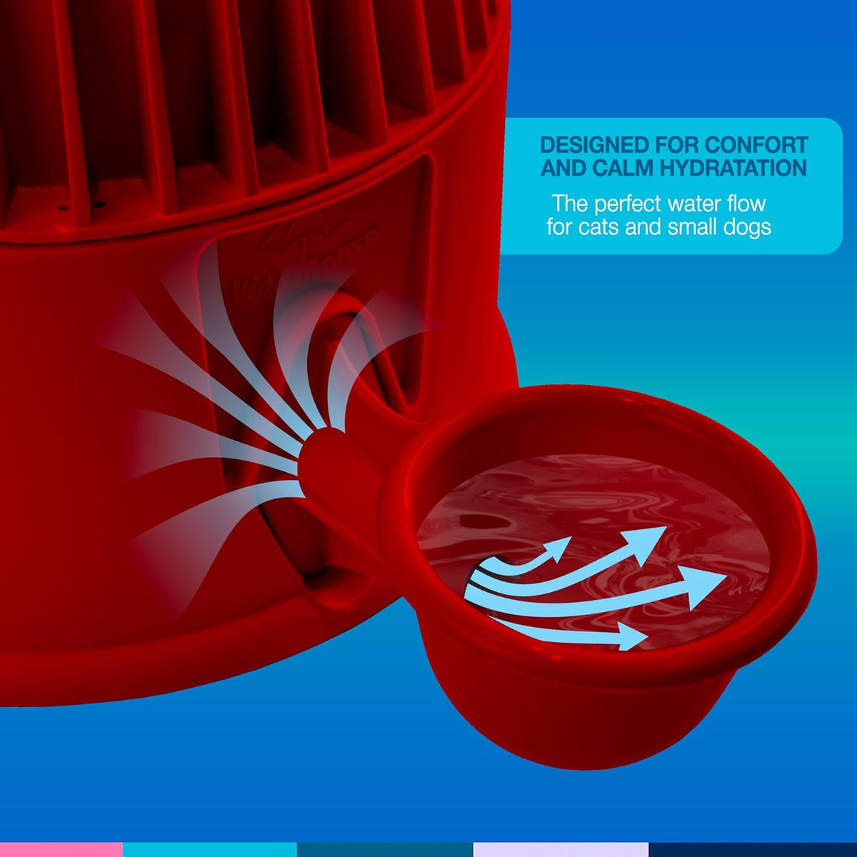 Pet Water Dispenser for Dogs and Cats - Opaque Red - image 4