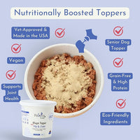 PawCo Magic Topper Hip & Joint Support - Vegan Dog Topper with Omega-3, Grain-Free Meal Enhancer for Senior Dogs, 160g