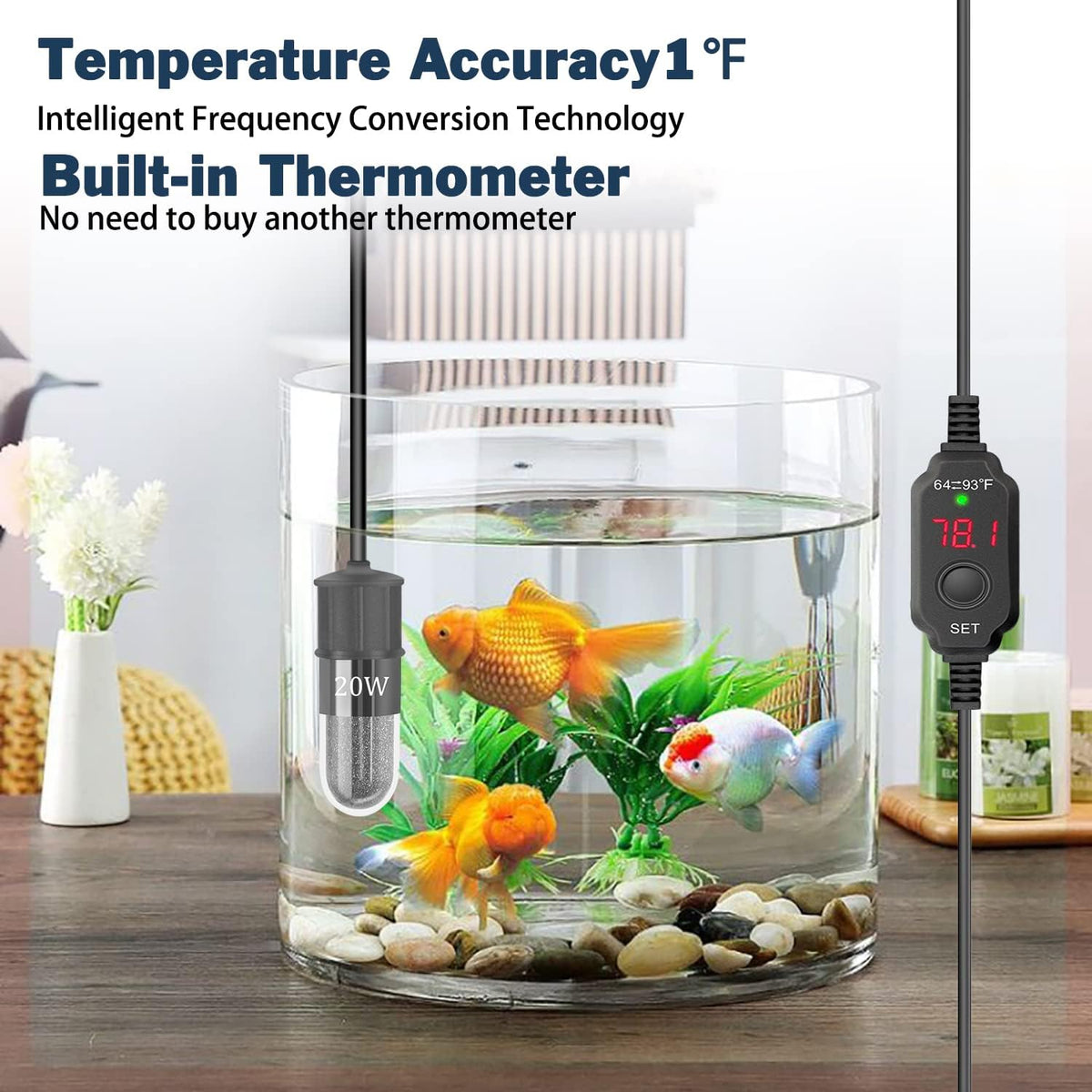 Mini Aquarium Heater 5V/2A USB 10W Small Fish Tank Heater for Tanks 1 - 20W - image 4