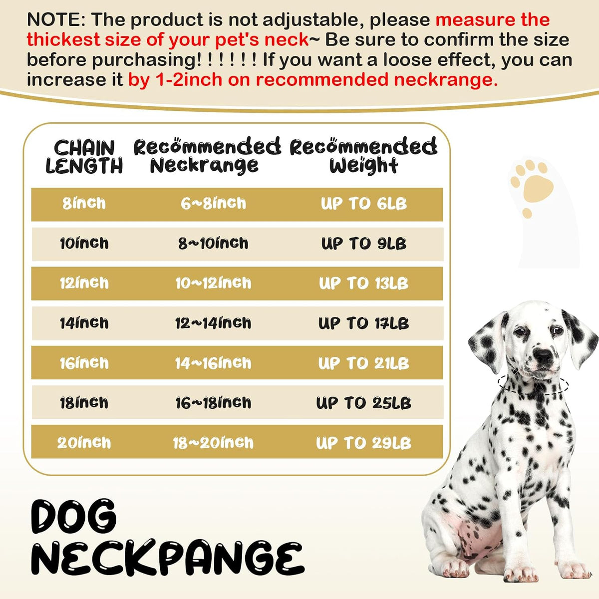 LEIFIDE Cuban Link Dog Collar Chain 12mm, Rose Gold, Pink - 12 Inches / Gold, AB Color - image 3