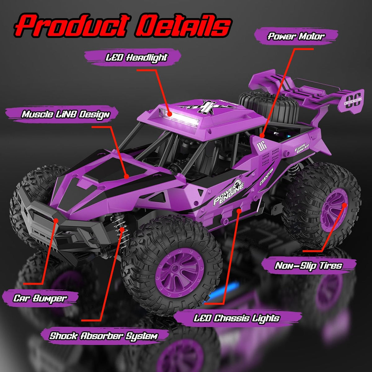 BLUEJAY Remote Control Car - Purple - image 4