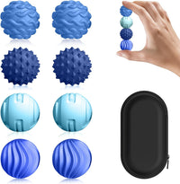 DGMDGS 8 silicone magnetic fidget balls in black and green textures