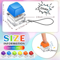 6 Pcs Keyboard Fidget Toy Keyboard Fidget Keychain - Rainbow / Classic / 6 - image 2