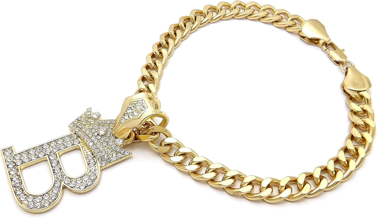 Initial Letter Cuban Chain Dog Chain Pet Chain Pet, Cat - B / 22" - image 2