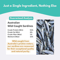ALFIE'S TREATOS Sardines for Dogs & Cats (10.6 oz, 4x2.65 oz), Bulk Bundle, Air-Dried Fish Dog Treats, Omega-3 Food Topper, Single Ingredient, Australian Wild-Caught, Freeze-Dried Alternative
