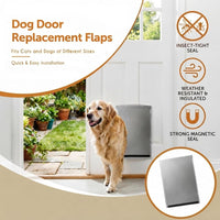 AMZOO Large Replacement Dog Door Flap PetSafe 16 7/8” x 10 1/8” - Matte Gray / Medium / 2 - image 2