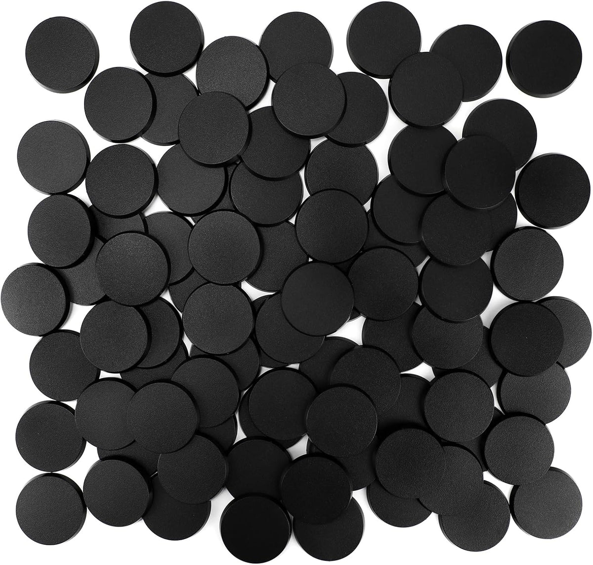 FIGURESLAB 100 black textured plastic miniature bases in 7 sizes