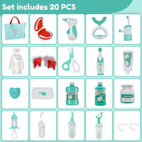 PJG 24 piece pink toddler doctor play kit with stethoscope and storage box - view 5