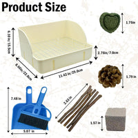 12Pcs Rabbit Litter Box for Cage - 【White】 - image 2