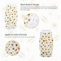 2 Packs Cat Surgery Recovery Suit Surgical Clothes Abdominal Wounds Anti-Licking Cat Bodysuit Onesie Substitute E-Collar& Cone