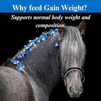 SU-PER Gain Weight for Horses - Equine Supplement Weight Gainer for Horses - Promotes Lean Muscle Mass, Digestion & Appetite - 25 Pound, 4 Month Supply