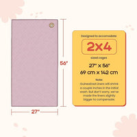 GuineaDad Premium Liner – Fleece Guinea Pig Cage Liner – Ultra-Plush Reusable Fleece Bedding with Waterproof Bottom – Extra Absorbent Liner for 2x4 C&C Cage (Blush)