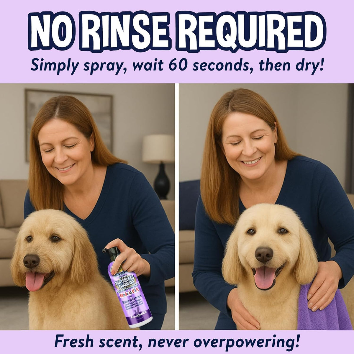 Bodhi Dog waterless dog shampoo for dogs and cats, lavender scent - view 2