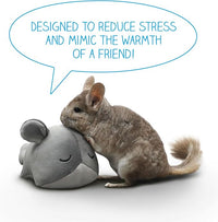 Paw Inspired Chinchilla Cuddler for Chinchillas, Guinea Pigs, Hamsters, Rats, Ferrets, Hedgehogs, Sugar Gliders, Small Animals | 9-Inch Chinchilla Plush Accessory Toy (Gray)