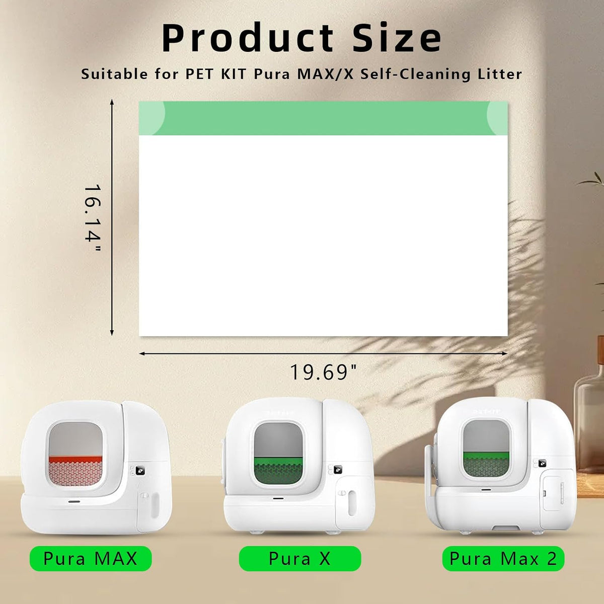 120 Count Pre-Seperated Automatic Cat Litter Bags Compatible - image 2