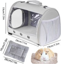 Bearded Dragon Travel Carrier Backpack, Lizard Backpack Carrier - Grey / TPU Carrier+MAT - image 2