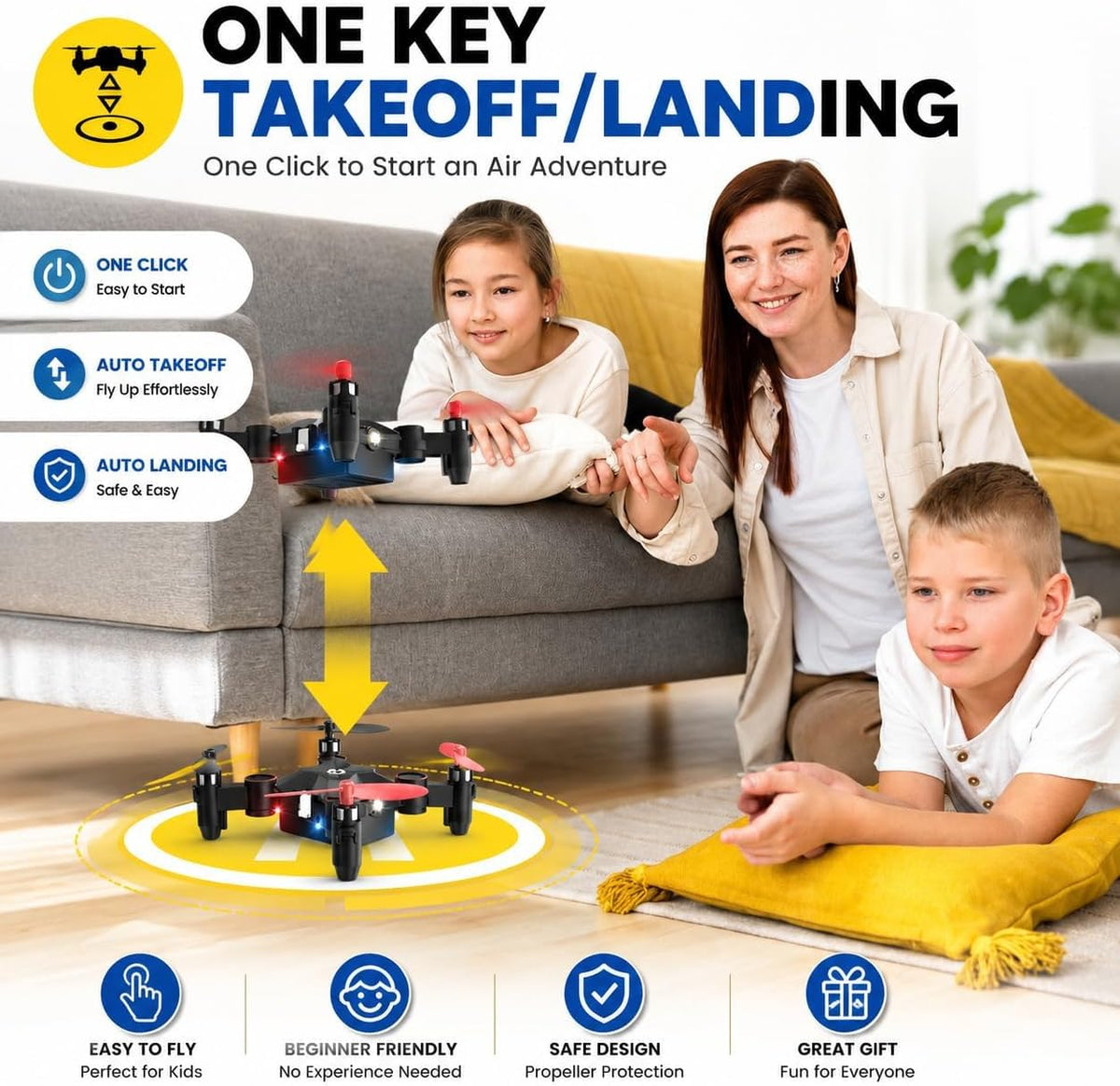 Holy Stone HS190 Foldable Mini Nano RC Drone for Kids Gift Portable - Red - image 2