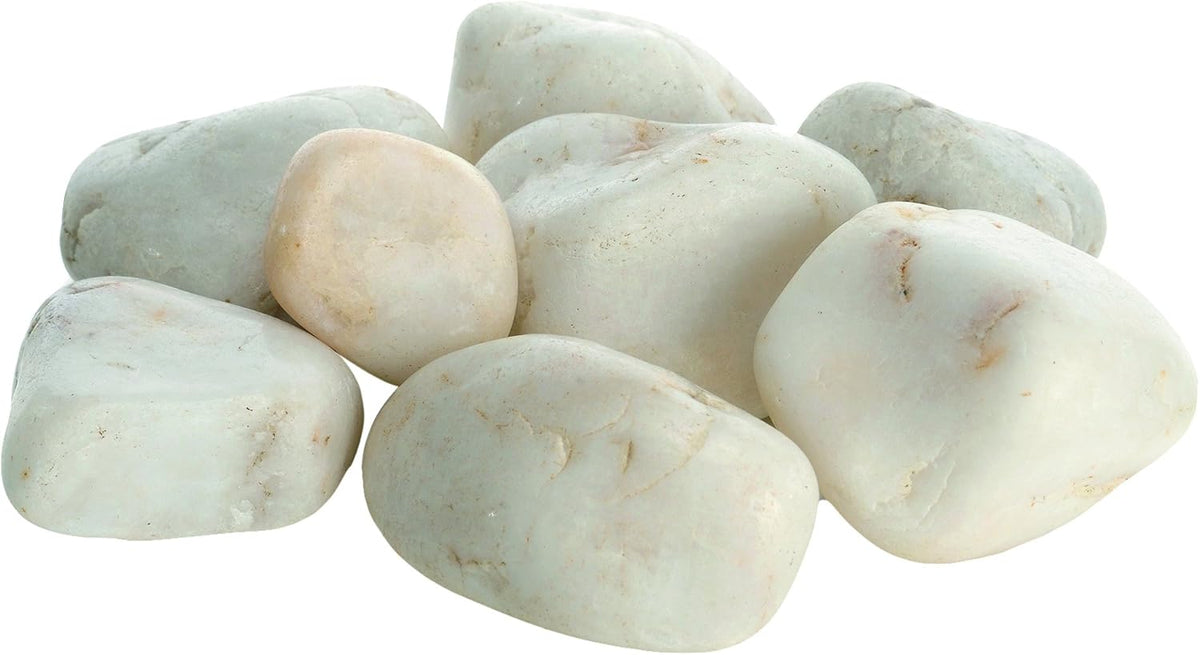 biOrb Marble Pebble Set , Solid and High-Quality Aquarium Decorations, White – Essentials for Fish