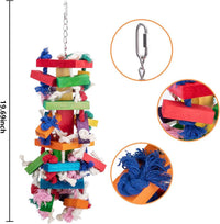 Deloky Bird Block Knots Tearing Toy - 19.7 x 5.6 inches - image 2