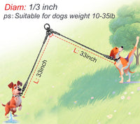 Double Dog Leash Coupler Heavy Duty Extension Rope for Two Large Dog – Essentials for Dogs - Small (1/3"D x 33"L) / Black - image 3