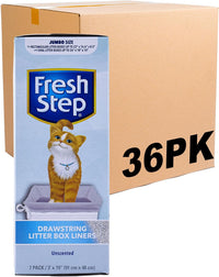 Fresh Step Drawstring Cat Litter Liners, Scented, 2-Pk - Unscented / 7 Count (Pack of 36)