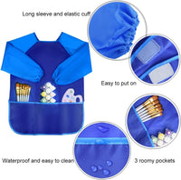 KUUQA Waterproof Children Art Smock Kids Art Aprons – Fun for Kids & Family - Blue, Red, Yellow, Pink / 4 - image 4