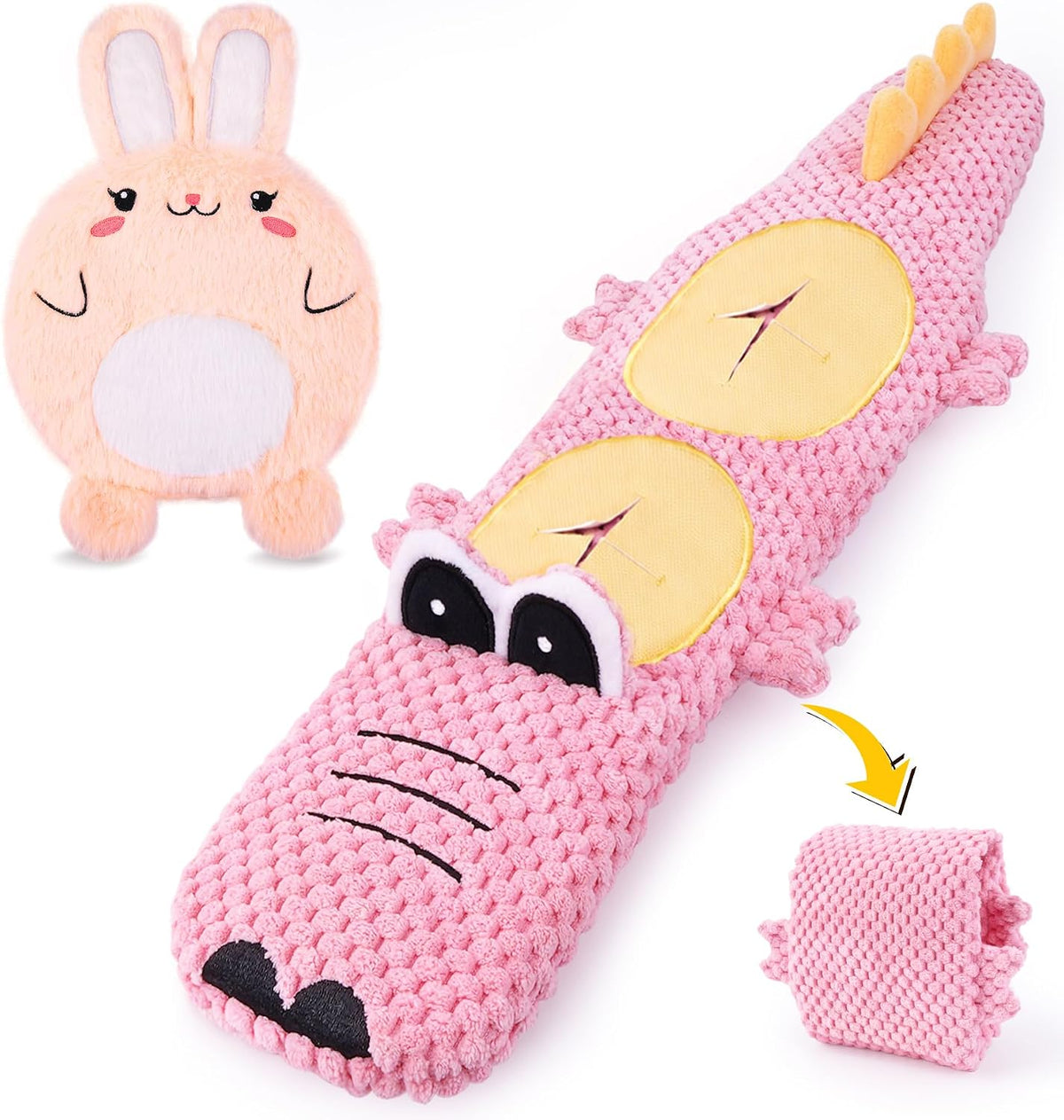 XIUGOAL Tough Dog Toys for Chewers - Bunny-Crocodile