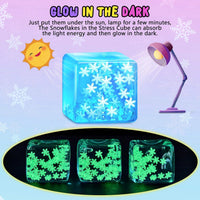 Squishy Fidget Toys Stress Cube - Snowflakes - image 3