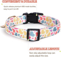 Reflective Dog Collar, Puppy Collar with Buckle Adjustable - Z-White Heart / Small :Width 5/8",Neck 10-14" - image 2